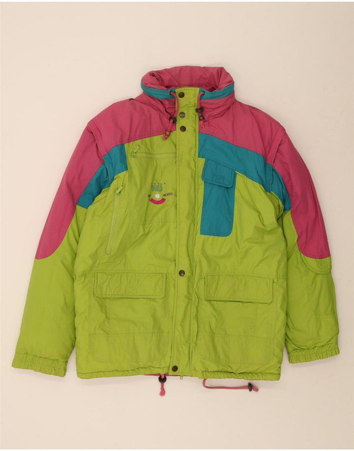 MC Kee's Herre Skijakke UK 40 Large Green Colourblock Polyester