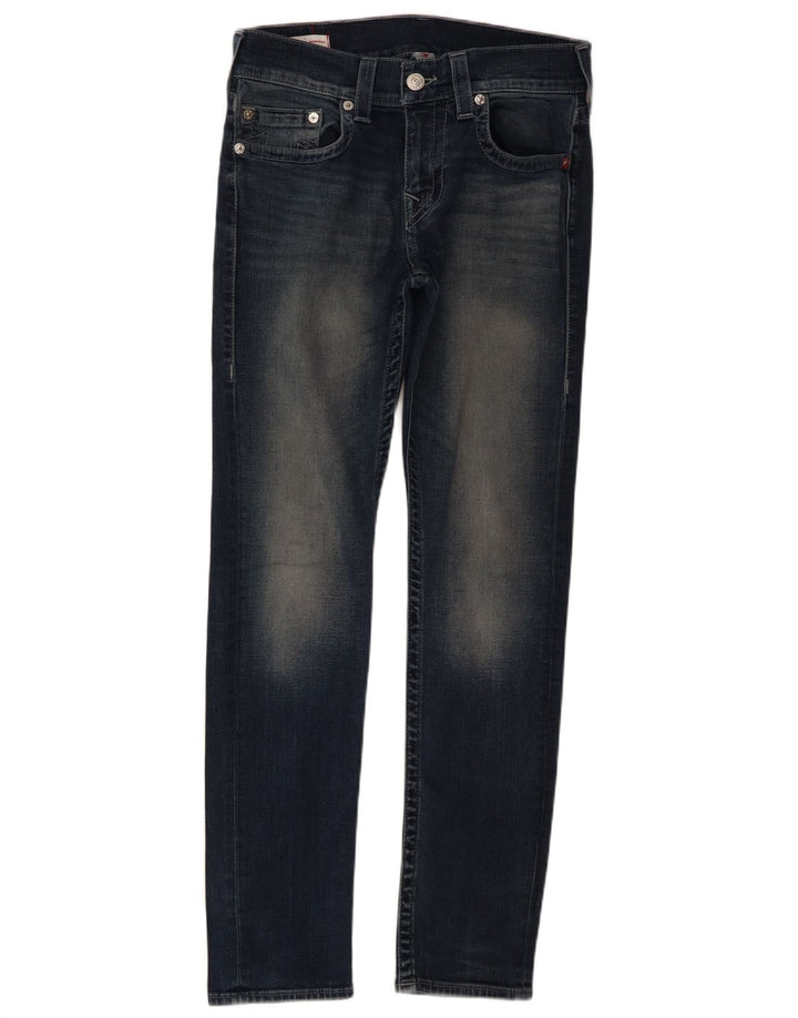 True Religion Herre Slim Jeans W30 L31 Marineblå Bomuld