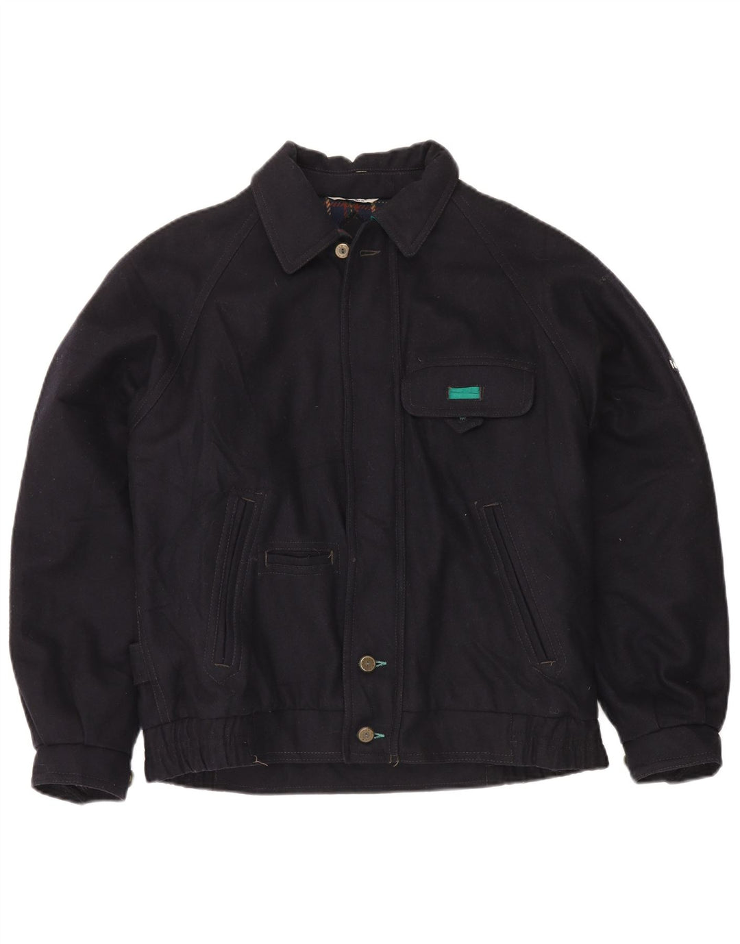 Faciba Herre Windbreaker Jacket IT 48 Medium Marineblå Uld