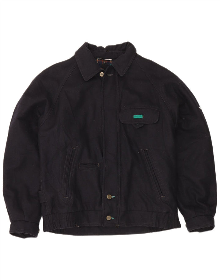 Faciba Herre Windbreaker Jacket IT 48 Medium Marineblå Uld