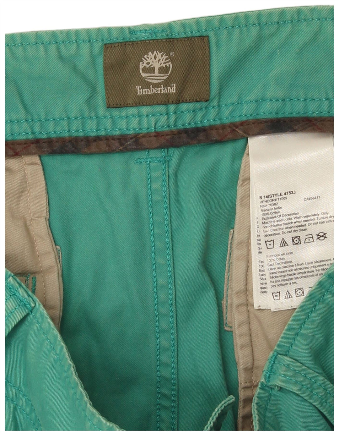Timberland Chino Shorts til mænd W36 Stor grøn bomuld