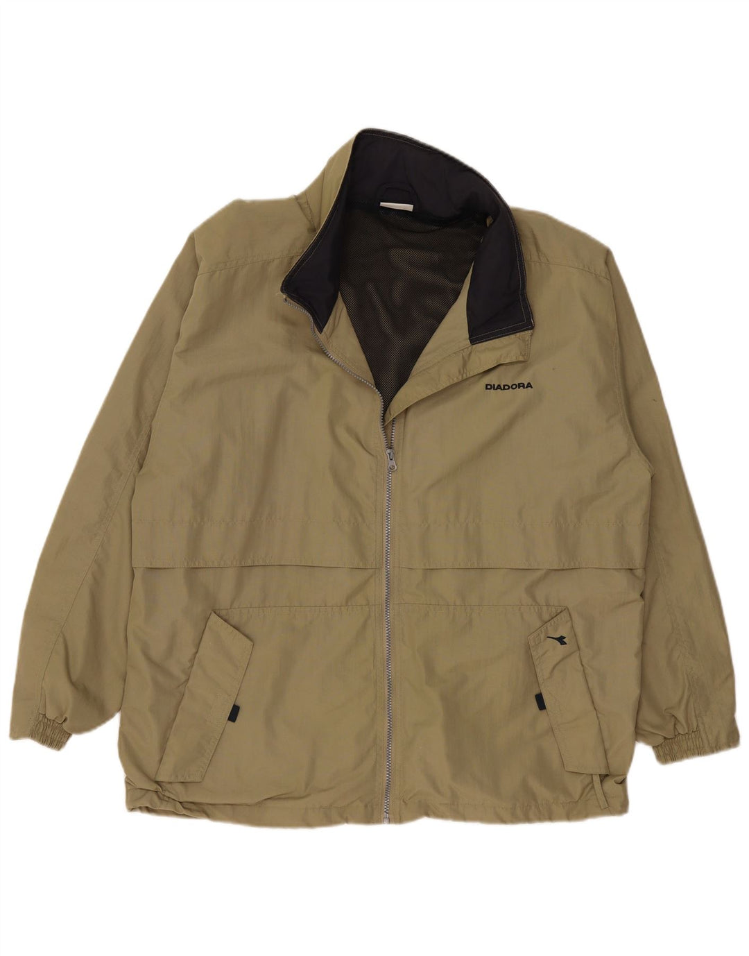 DIADORA Regnjakke til mænd UK 42 XL Khaki Polyamid