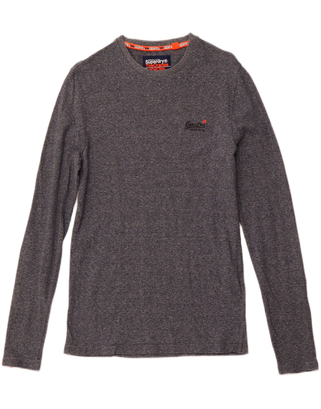 SUPERDRY Herre Top Langærmet Lille Marineblå Flecked Bomuld