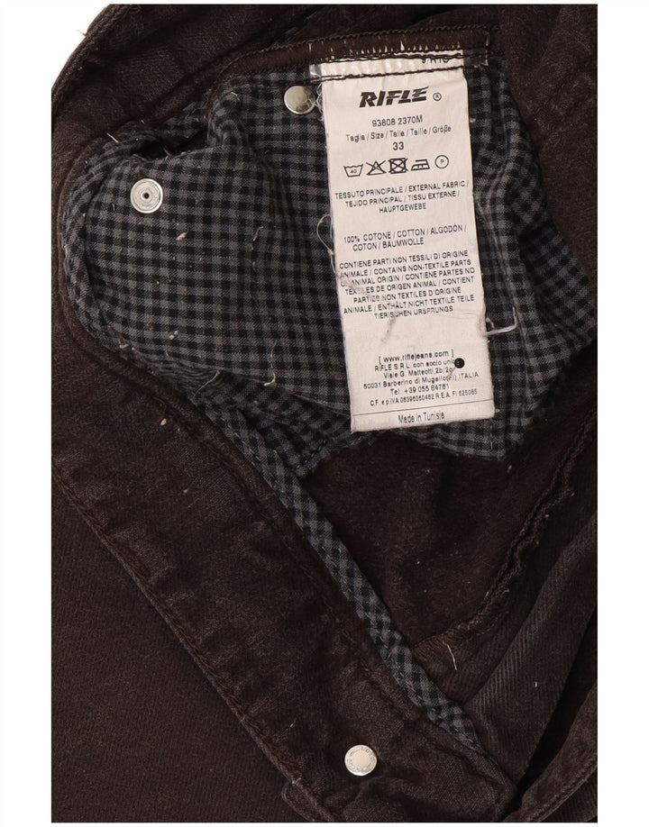 Rifle Herre Straight Jeans W33 L30 Grå Bomuld