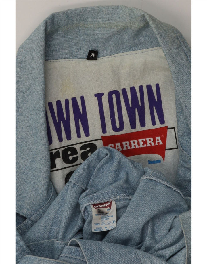 Carrera Herre 1 knap Denim Blazer Jacket UK 38 Medium Blue Bomuld