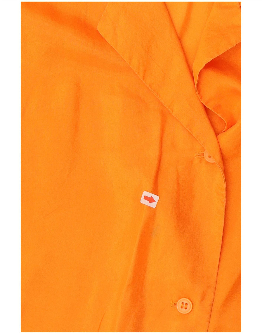Vintage ærmeløs skjortebluse til kvinder UK 14 Medium Orange