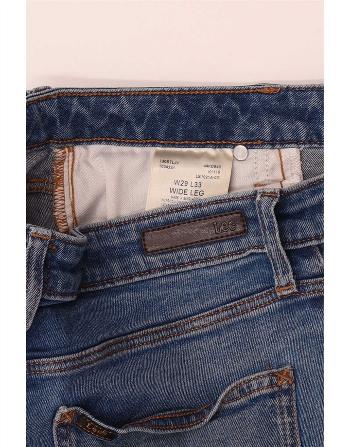 Lee Womens Crop Jeans med brede ben W29 L26 blå bomuld