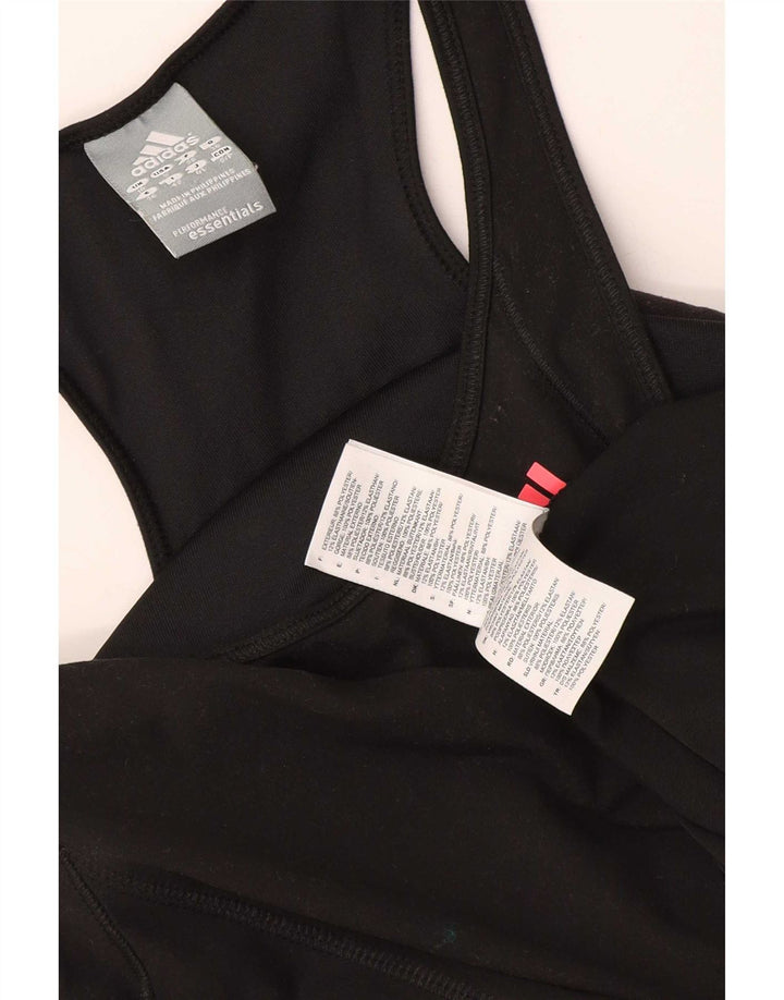 Adidas Dame Climalite Vest Top UK 10 Small Black Polyester