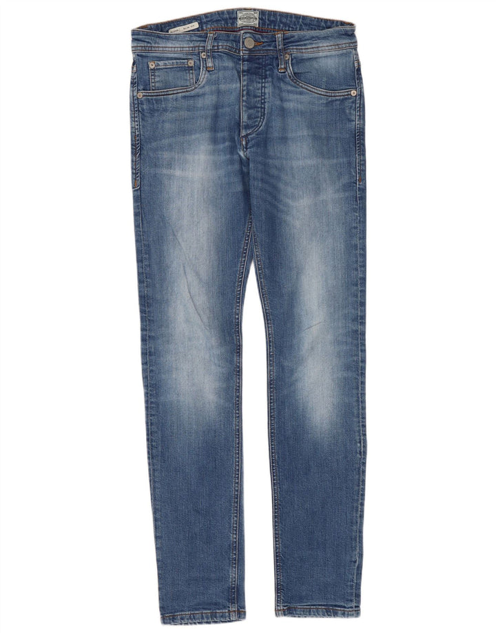 Jack & Jones Herre GLENN Slim Jeans W28 L30 Blå Bomuld