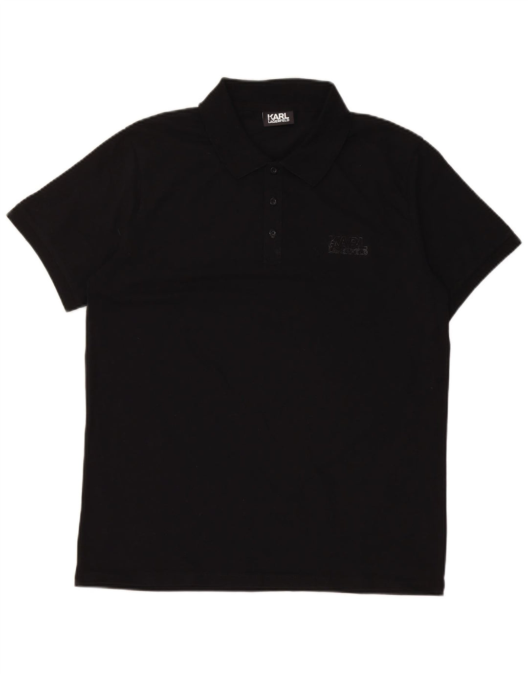 Karl Lagerfeld Herre Polo Shirt Large Sort