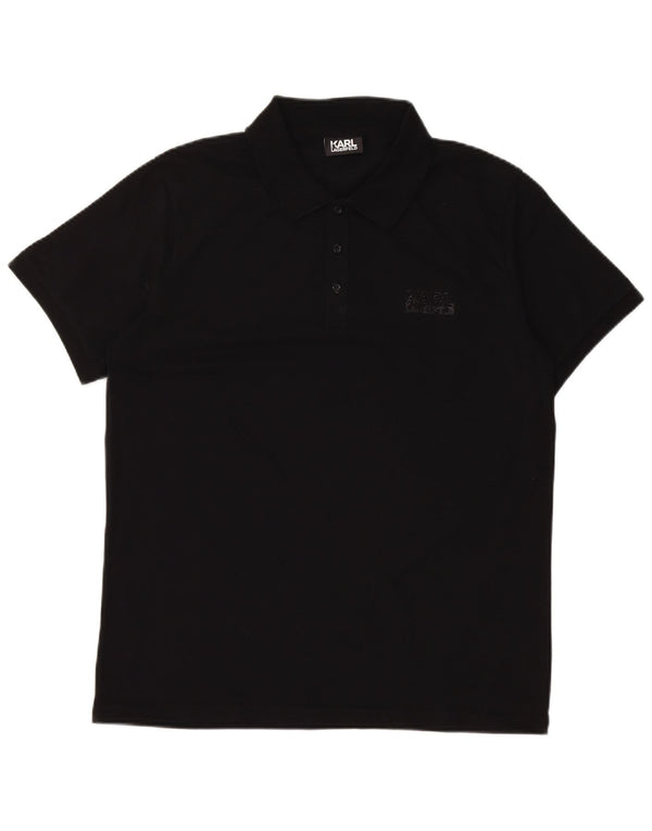 Karl Lagerfeld Herre Polo Shirt Large Sort