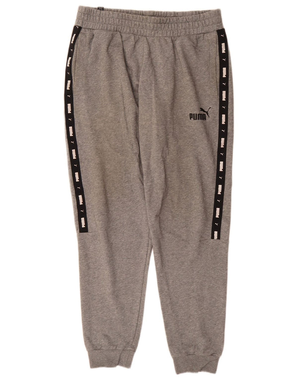 Puma Herre grafisk træningsdragt Bukser Joggers Large Grå Colourblock Sports