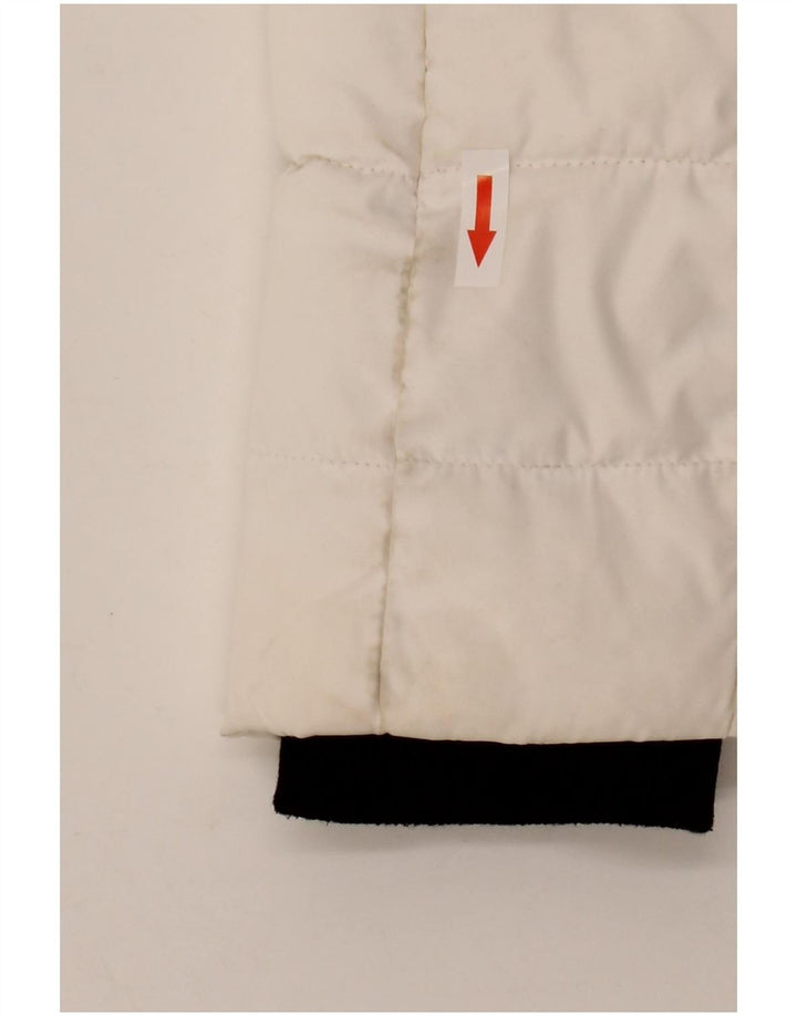Superdry Polstret hættejakke til kvinder UK 14 Stor hvid polyester