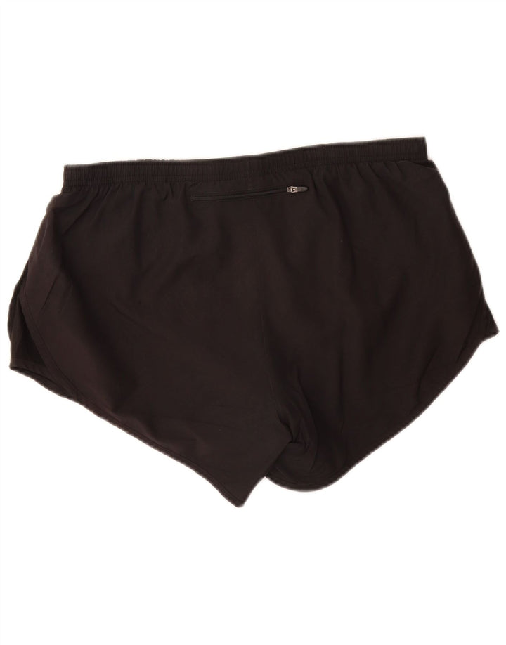 NIKE Dri Fit sportsshorts til kvinder UK 14 Stor sort polyester