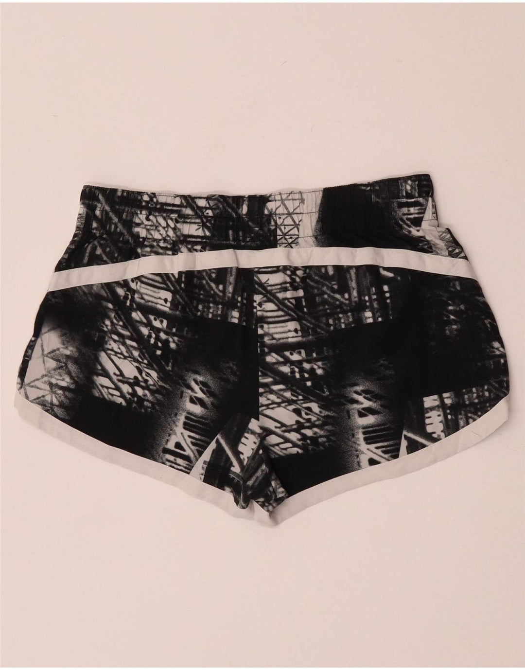 Gap Womens Sports Shorts UK 14 Medium Black Geometric Polyester