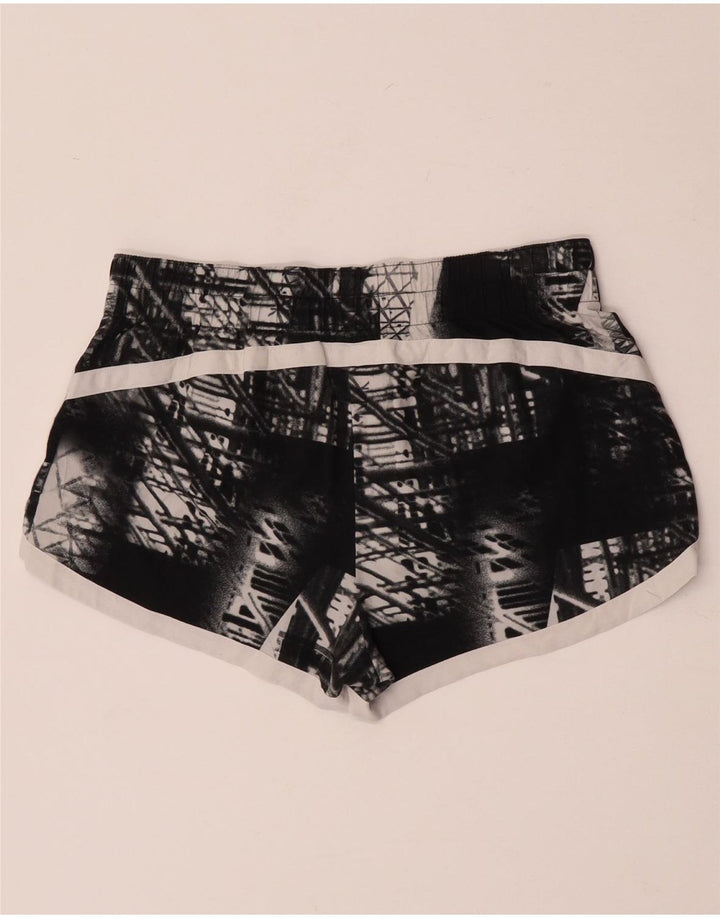 Gap Womens Sports Shorts UK 14 Medium Black Geometric Polyester