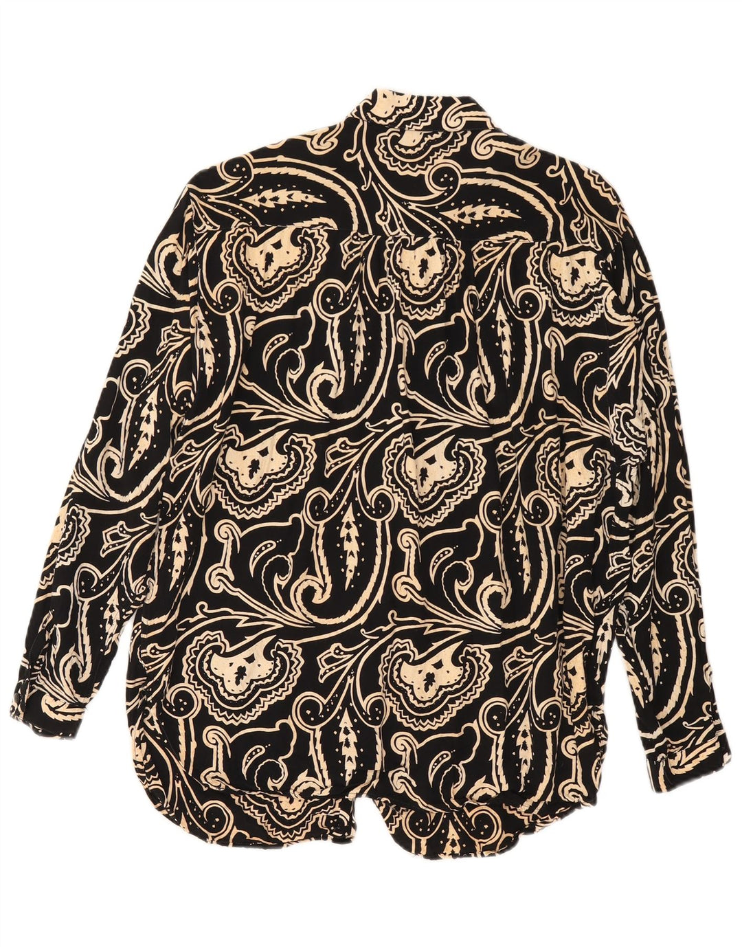 Rudi Valenti Dame Oversized Skjorte Bluse IT 46 Stor Sort Paisley