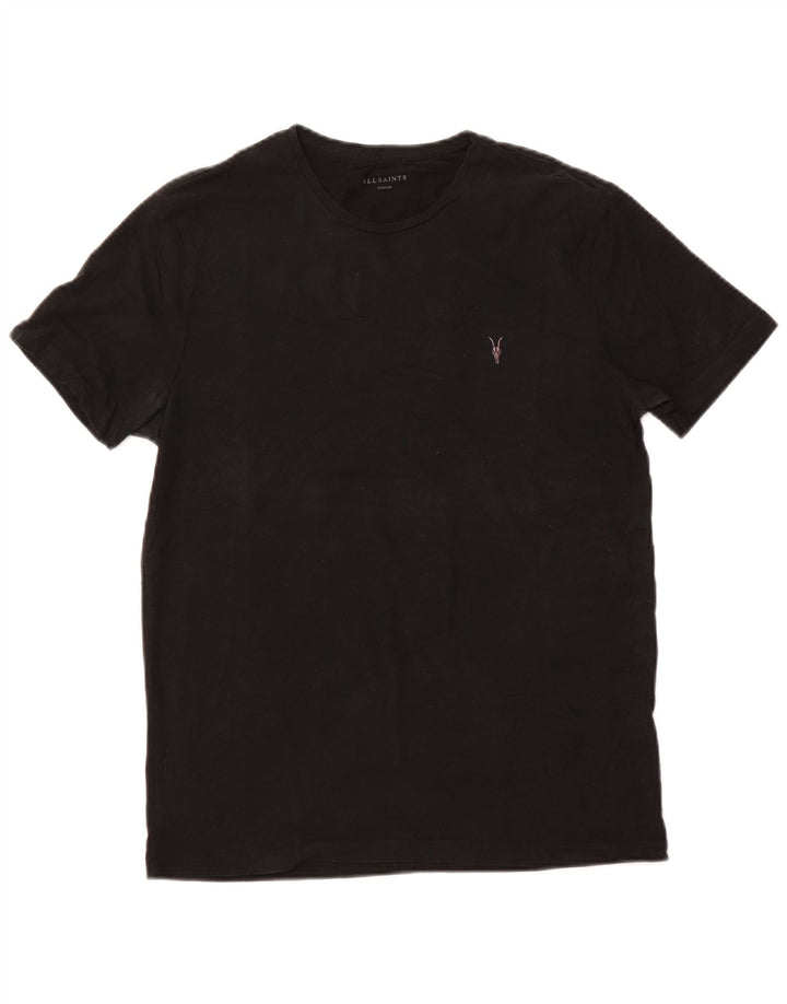ALL SAINTS Herre T-Shirt Top Medium Sort Bomuld