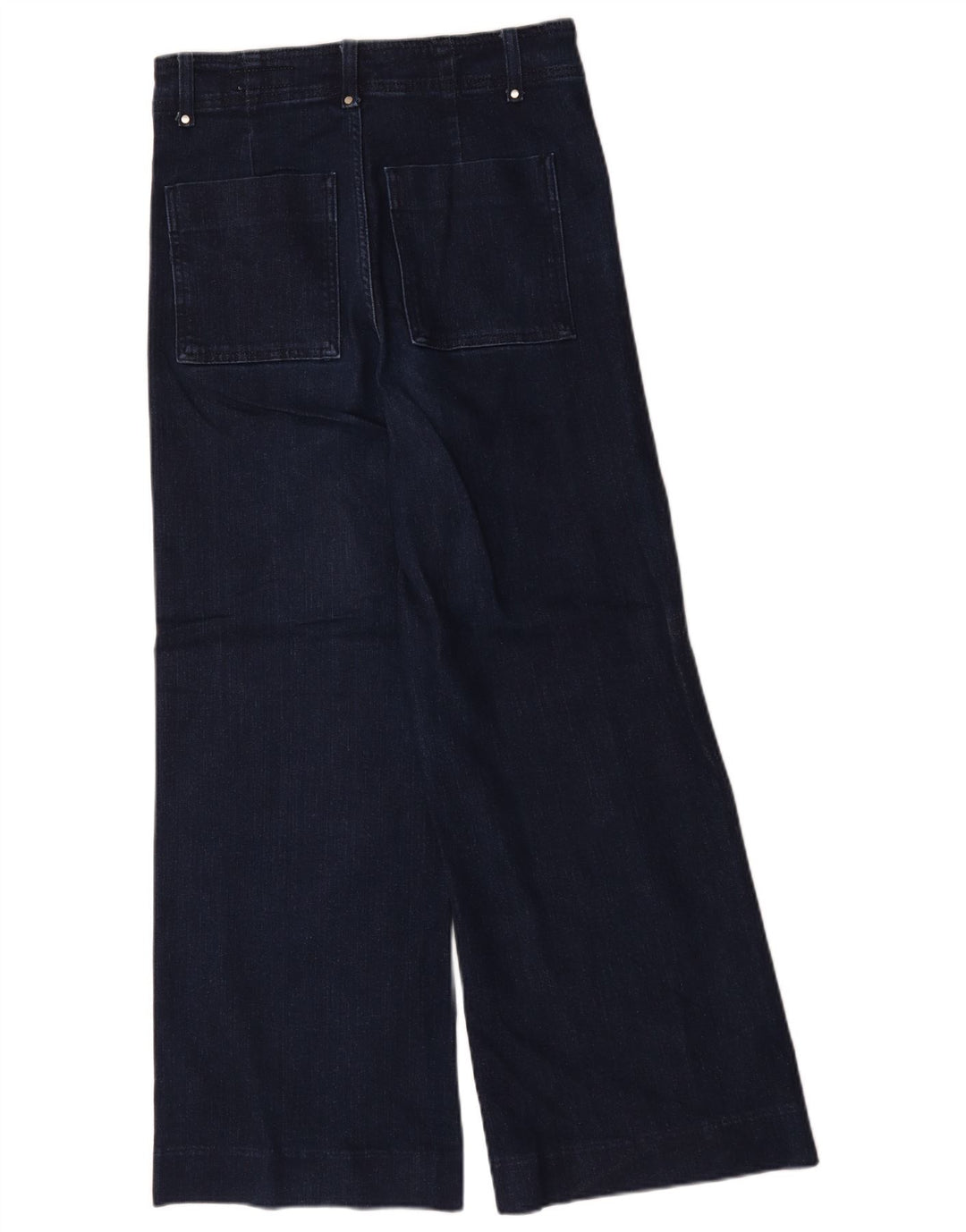 Zara Dame Jeans med brede ben EU 40 Medium W30 L30 Marineblå