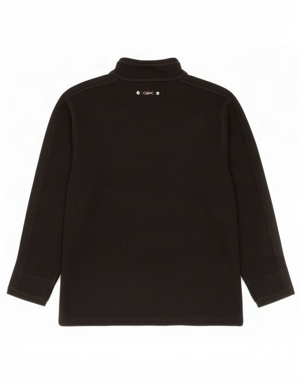 Weird Fish Herre Zip Neck Sweatshirt Jumper lille sort bomuld