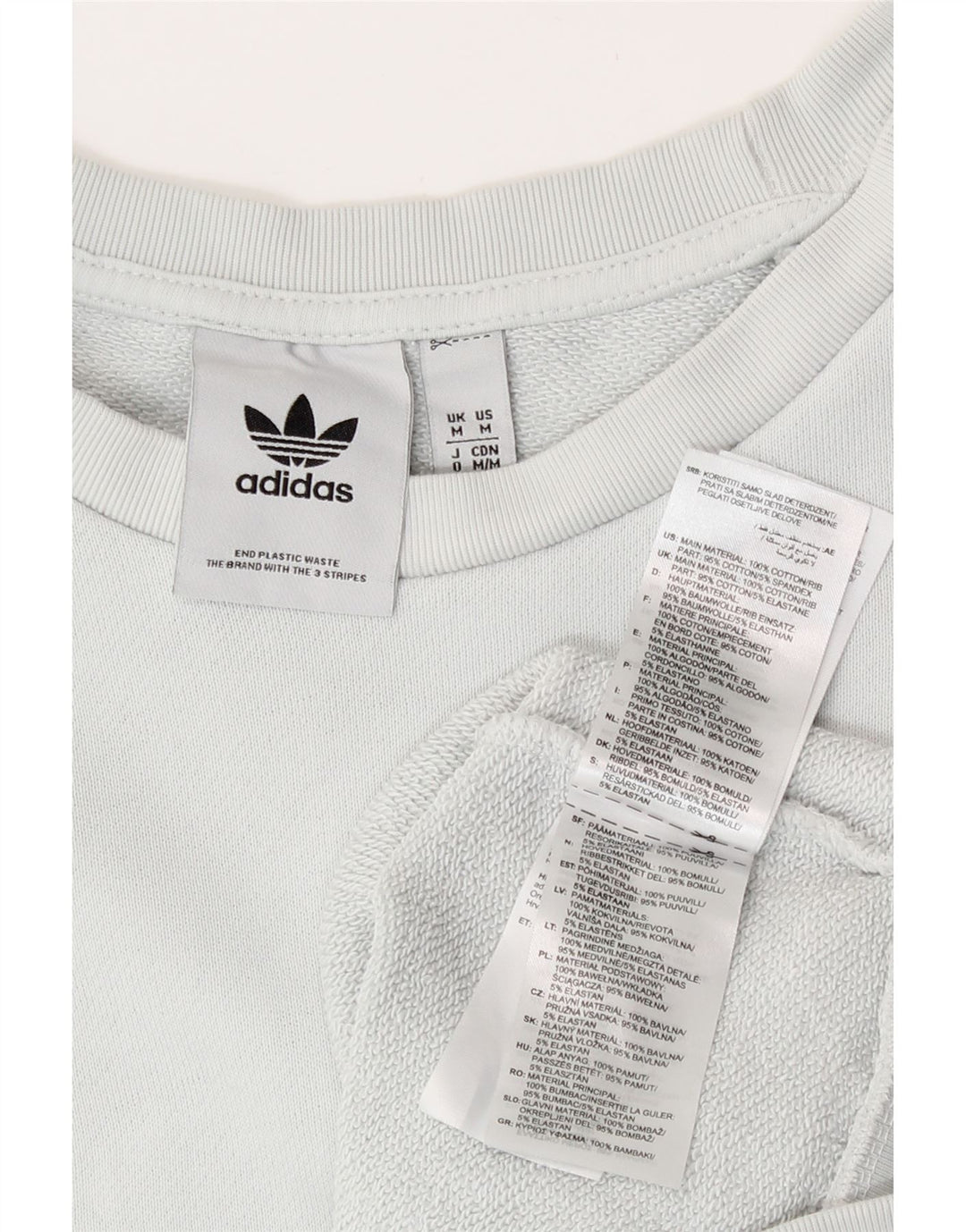 Adidas sweatshirt til mænd mellemblå bomuld