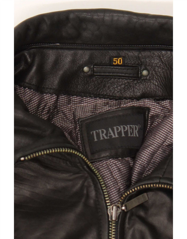 Trapper Herre Læderjakke IT 50 Large Sort