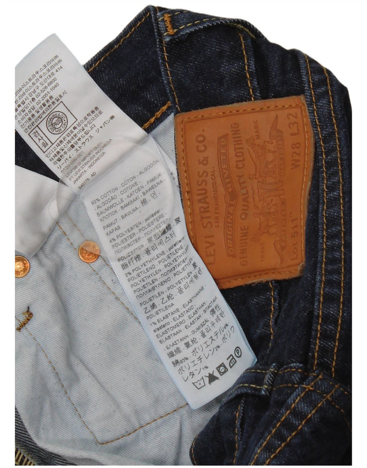 Levi's Herre 511 Slim Jeans W28 L32 Blå Bomuld