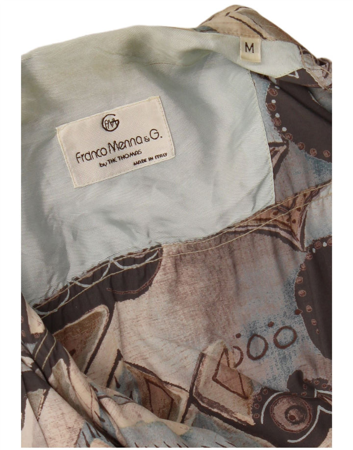 Vintage herreskjorte medium flerfarvet geometrisk