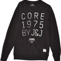 JACK & JONES Mens Graphic Sweatshirt Jumper Small Black Cotton | Vintage Jack & Jones | Thrift | Second-Hand Jack & Jones | Used Clothing | Messina Hembry 