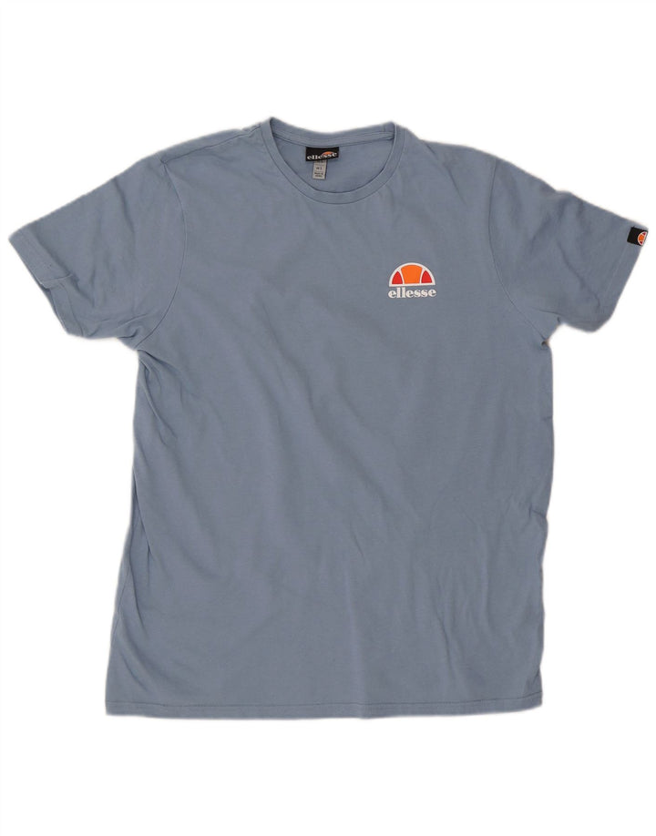 Ellesse Herre T-Shirt Top Stor Blå Bomuld