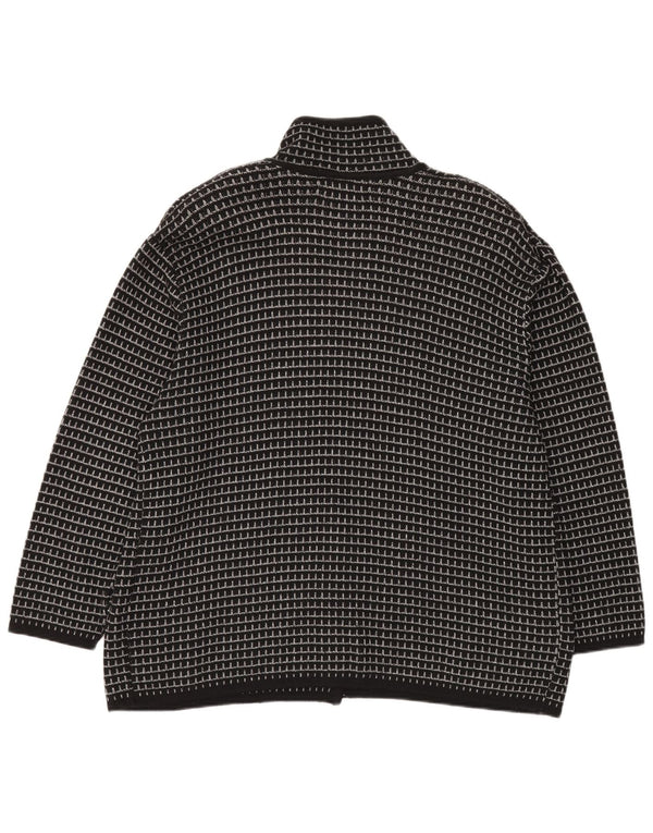 Settebello herre cardigan sweater XL sort ternet akryl