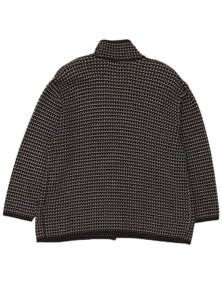 Settebello herre cardigan sweater XL sort ternet akryl