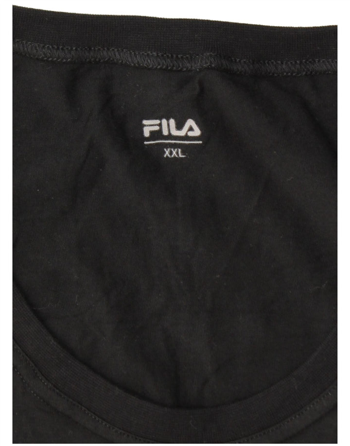 Fila Herre T-Shirt Top 2XL Sort