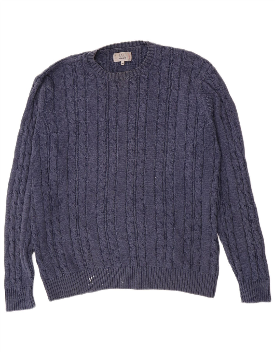 Marks & Spencer Herre Regular Fit Crew Neck sweater XL Navy Blue
