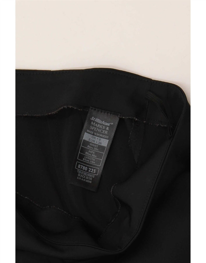 Marks & Spencer Dame St. Michael Pencil Skirt UK 8 Small W26 Black