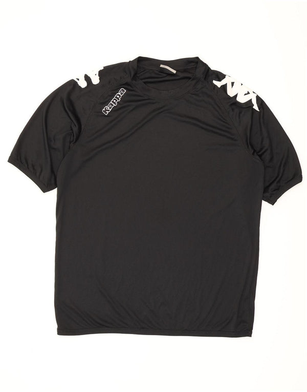 Kappa Herre Grafisk T-Shirt Top XL Sort