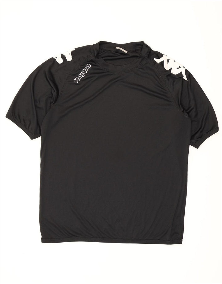 Kappa Herre Grafisk T-Shirt Top XL Sort