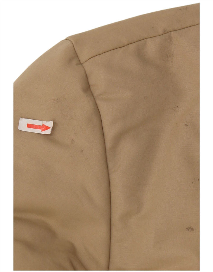 Puma Graphic Bomber Jacket UK 16 Large Beige Colourblock Polyester