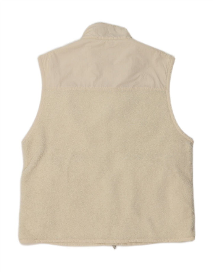 Cos Herre Regular Fit Fleece Gilet UK 40 Large White Polyester