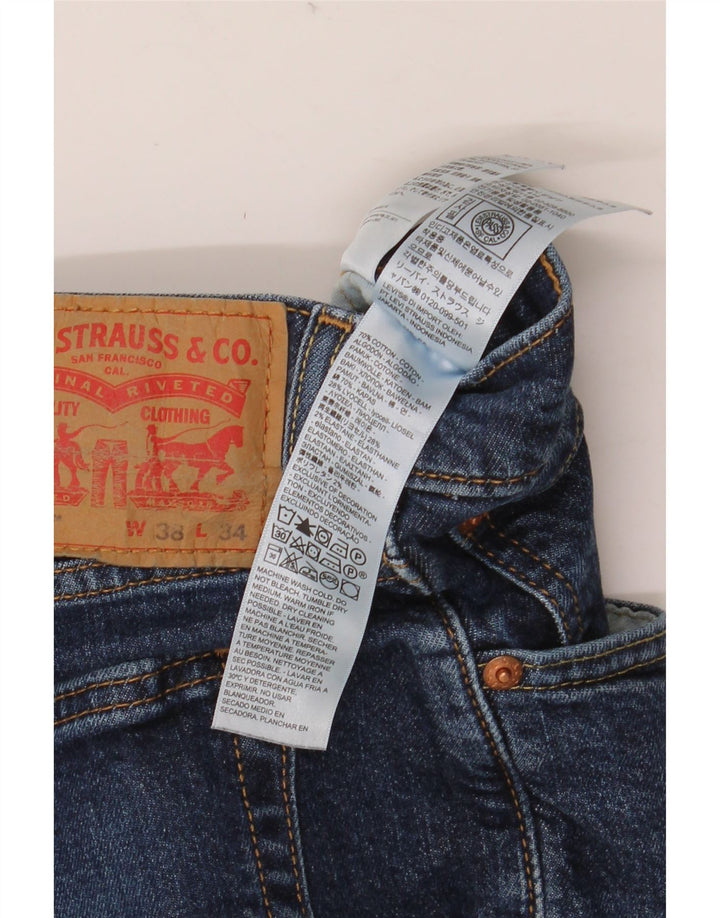 LEVI'S Herre 514 Straight Jeans W38 L34 Blå Bomuld