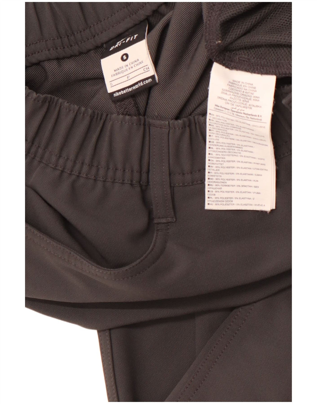 NIKE Dri Fit Straight Casual Bukser Små W27 L31 Grå Polyester