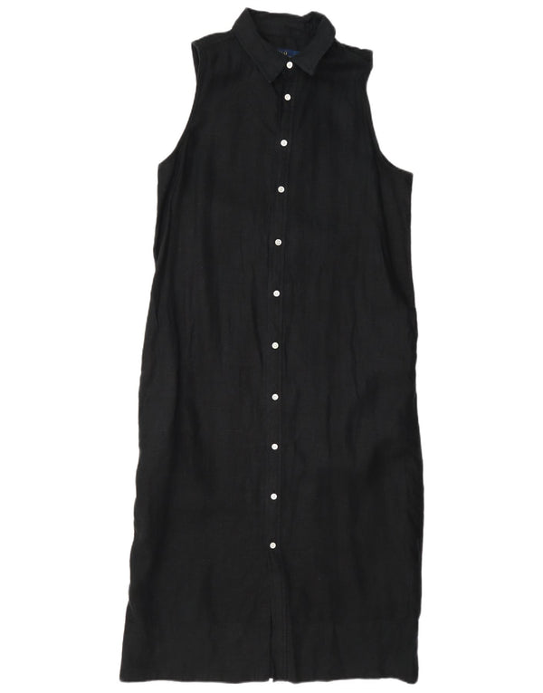 Polo Ralph Lauren Dame ærmeløs skjortekjole US 6 Medium Black Linen