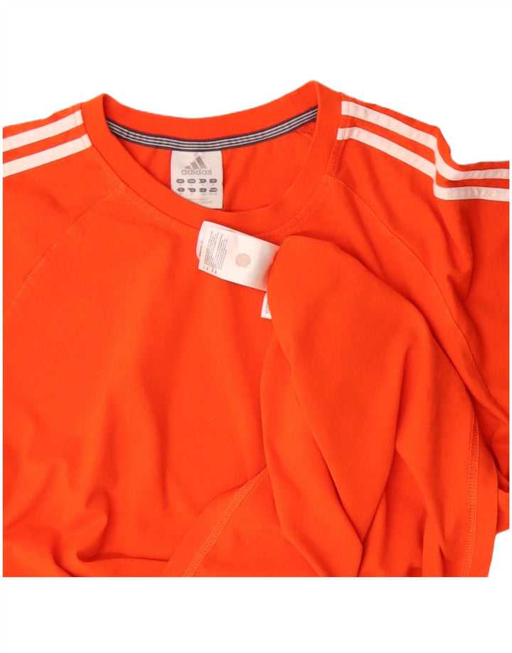 Adidas Herre T-Shirt Top XL Orange Bomuld