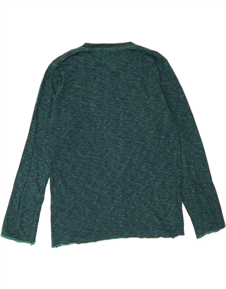 DIESEL Mens Graphic Top Long Sleeve Medium Green Flecked Cotton Vintage Diesel and Second-Hand Diesel from Messina Hembry 