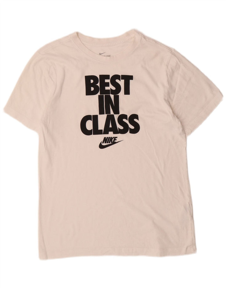 Nike grafisk t-shirt til mænd, medium hvid bomuld