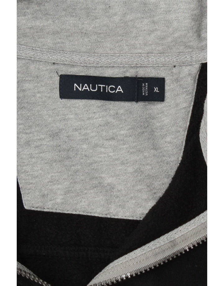Nautica Sweatshirt med lynlås til mænd XL sort