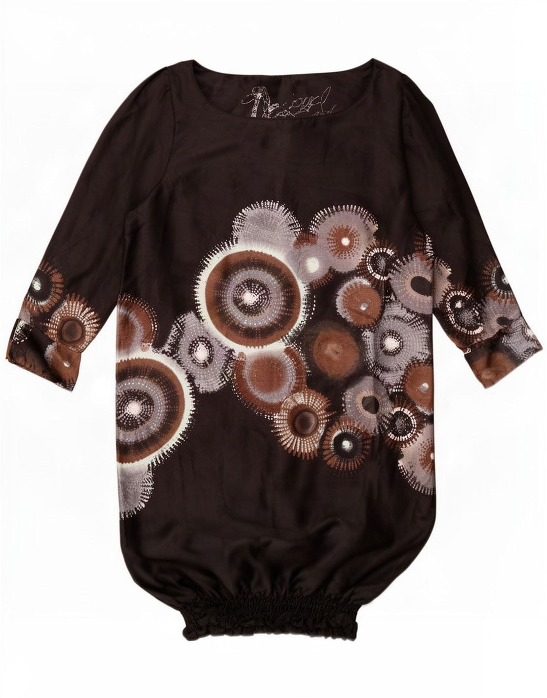 Desigual Kvinders Grafisk Boble Kjole EU 36 Lille Sort Geometrisk