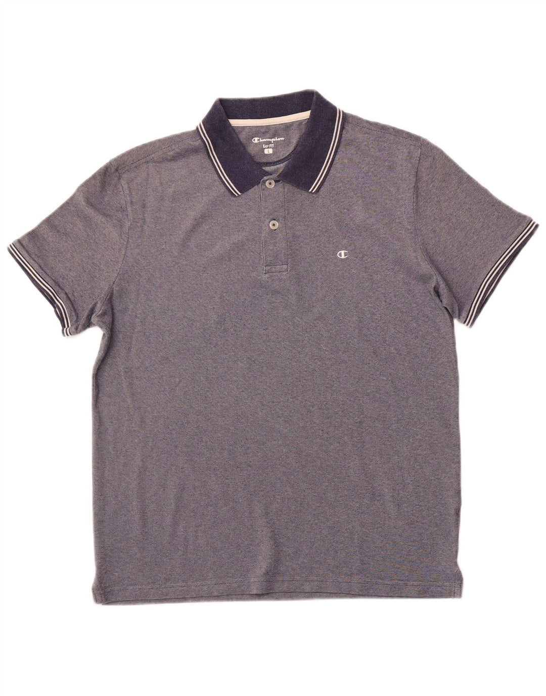 CHAMPION Herre Easy Fit Polo Shirt Large Navy Blue