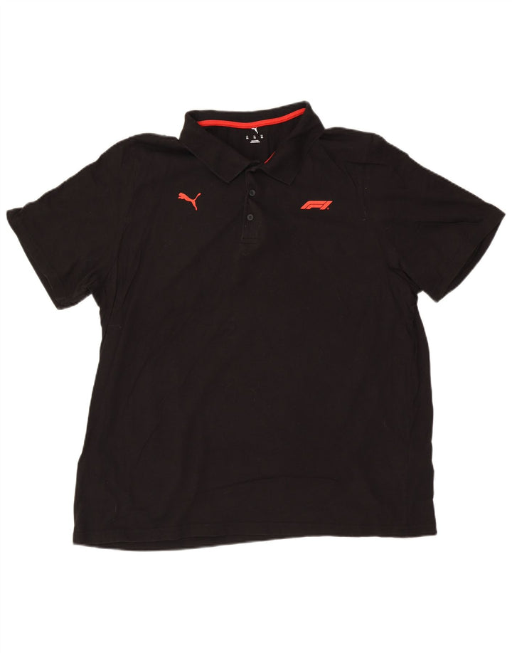 PUMA Grafisk poloshirt til mænd 2XL sort bomuld