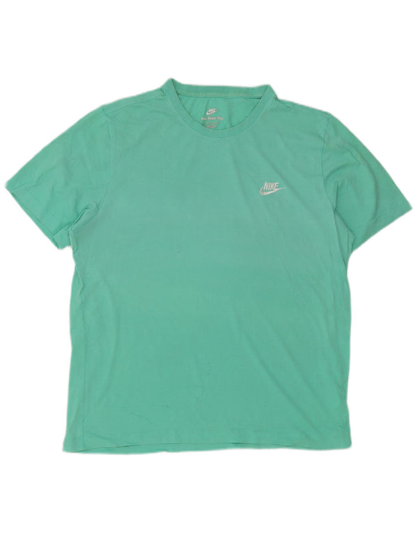 Nike Mens T-Shirt Top XL Turquoise Cotton